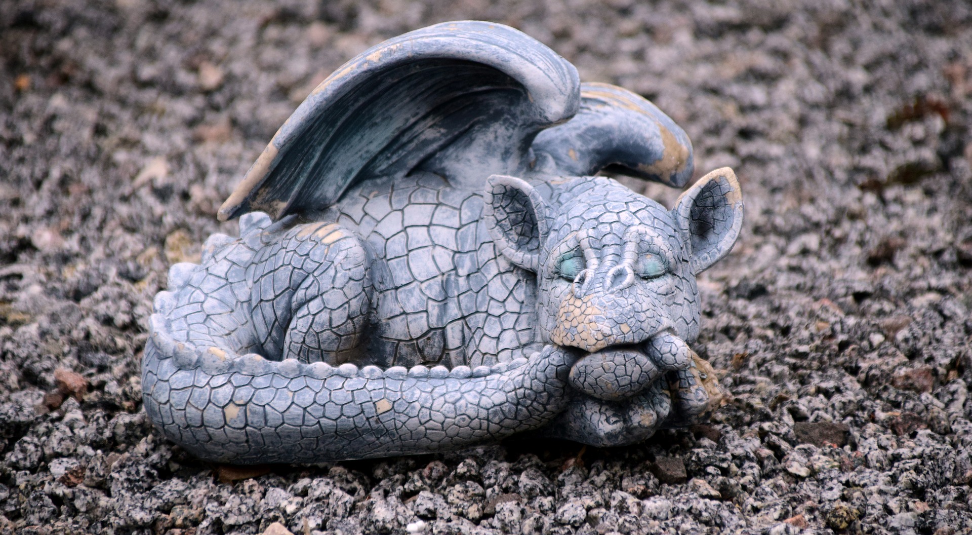 Sleeping Dragon yard ornament