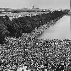 Historic photo of march on Washington CD in 1963