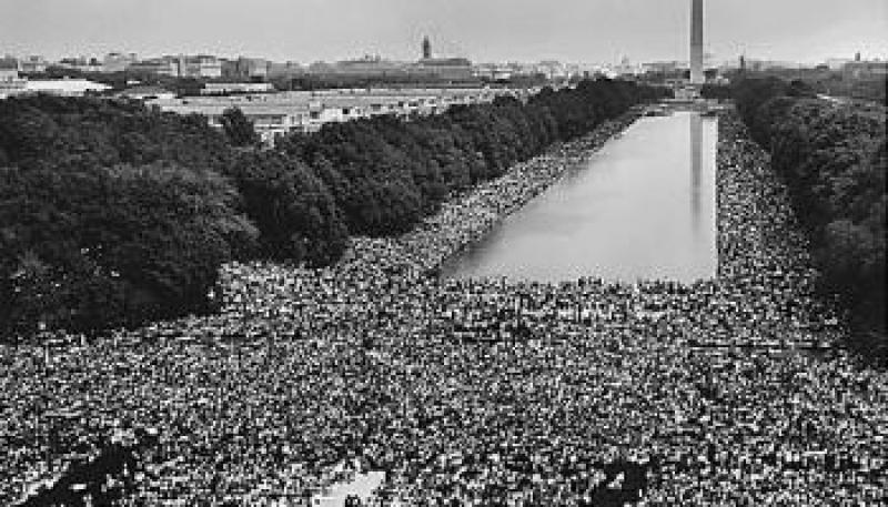 Historic photo of march on Washington CD in 1963